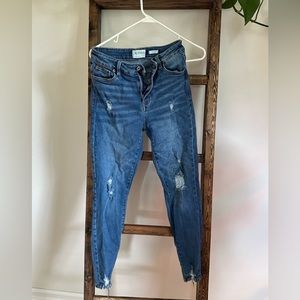 Distressed Denim Jeans RE Generation by Celebrity Pink, Size 7/28